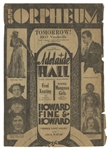 Moe Howard Personally Owned 8'' x 10'' Matte Photo Signed by Magician Fred Keating, Inscribed to Moe's Daughter -- With 1932 News Clipping of Howard, Fine & Howard Headlining With Keating -- Very Good